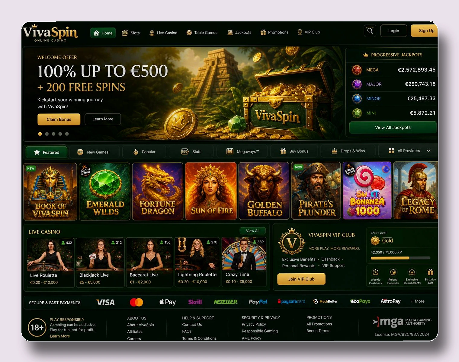 VivaSpin — casino en ligne retrait immédiat
